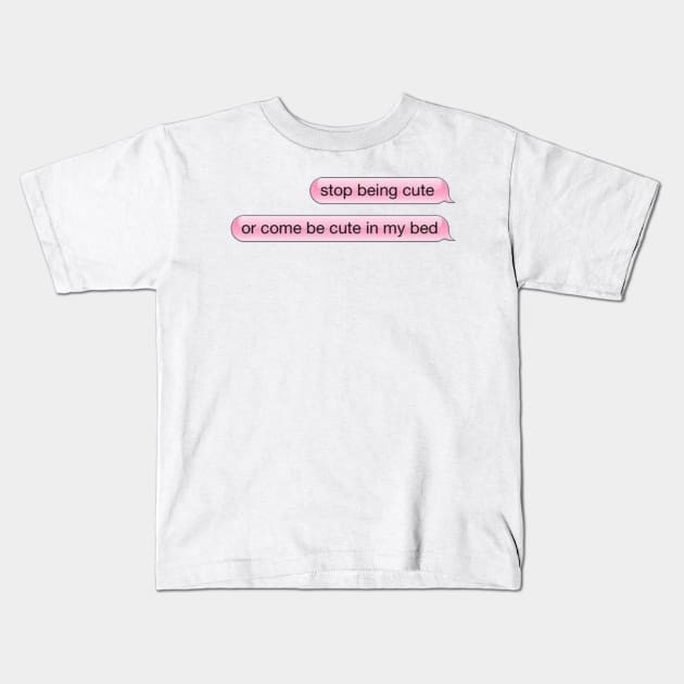 cute text Kids T-Shirt by equiliser